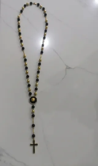 Rosario Versace Oro 18k Negro y Dorado