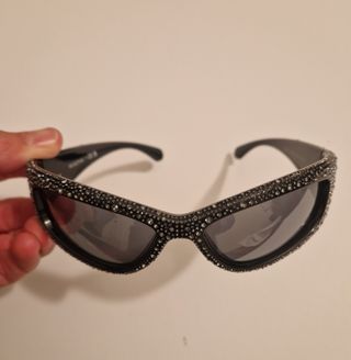 Occhiali da sole Swarovski neri e argento