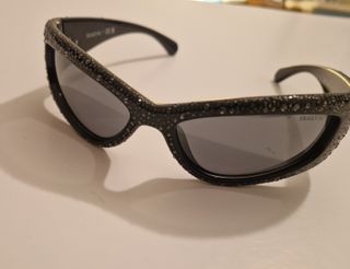 Occhiali da sole Swarovski neri e argento