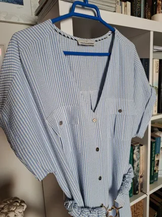 Vestido Lola Casademunt rayas azul y blanco