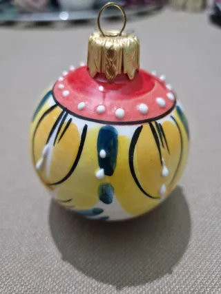 Pallina Natale Ceramica Vietri Decorata