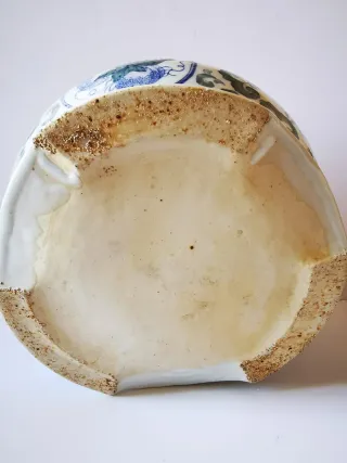 Jarrón Chino Porcelana Azul y Blanco