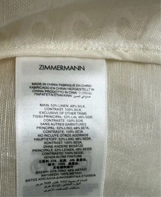 Vestido Zimmermann 2024 Blanco