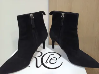 Botines Massimo Dutti Negros Tacón