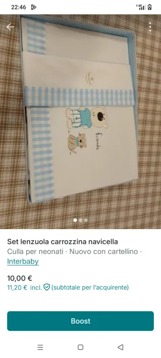 Set lenzuola carrozzina Interbaby