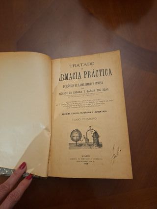 Libro Antiguo Farmacia Práctica