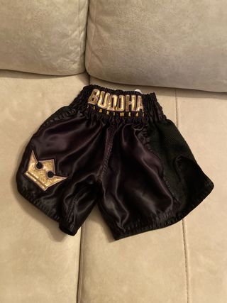 Pantalón Kick Boxing Buddha Negro/Dorado