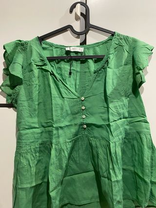 Blusa Mango verde 