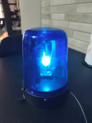 Foco Vintage Baliza/Sirena Rotativa Azul