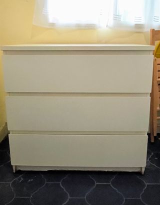 Cómoda 3 cajones Ikea MALM blanca