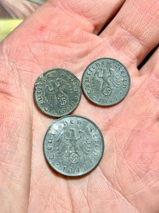 3 Monete impero Nazista terzo reich germania