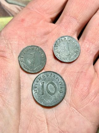 3 Monete impero Nazista terzo reich germania