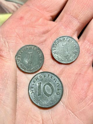 3 Monete impero Nazista terzo reich germania