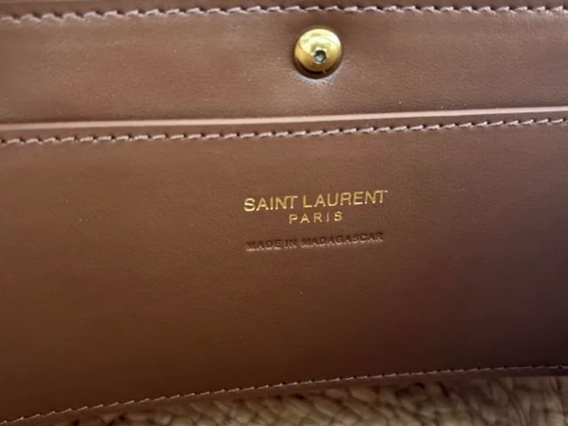 Bolso Saint Laurent Manon piel y rafia