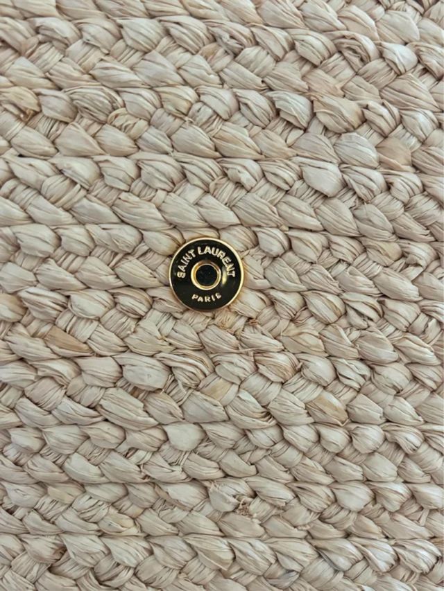 Bolso Saint Laurent Manon piel y rafia