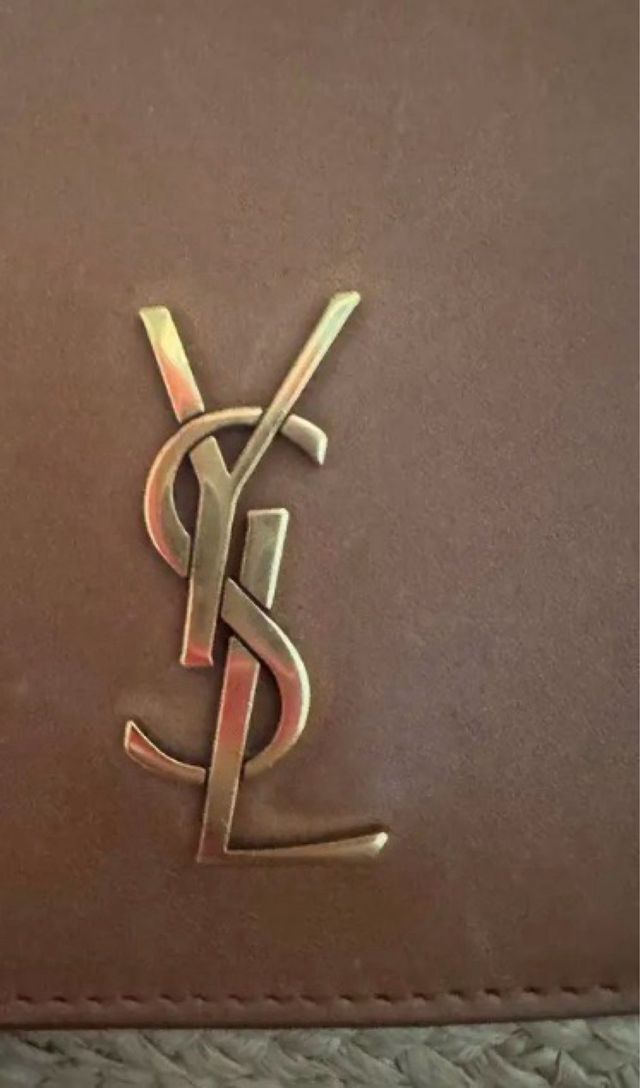 Bolso Saint Laurent Manon piel y rafia