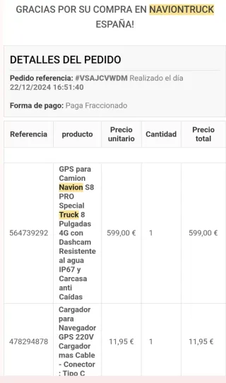 Gps NavionTruck S8
