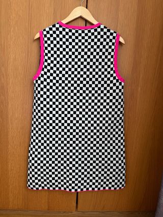 Vestido Zara Punto Cuadros Talla M