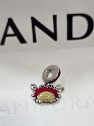 Charm Pandora Cangrejo Rojo y Amarillo