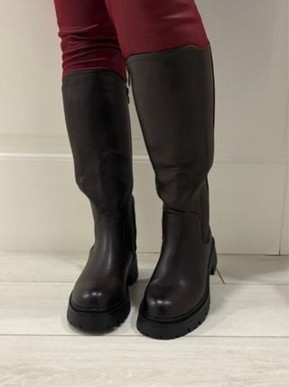 Stivali marroni donna Tg 39 con zip nuovi 