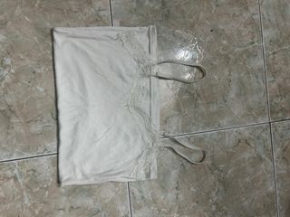 Top tirantes encaje blanco