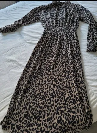 Vestido Zara manga larga estampado leopardo