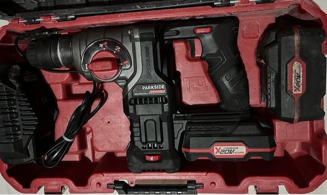 Taladro Percutor Parkside 20V + Cargador + Batería