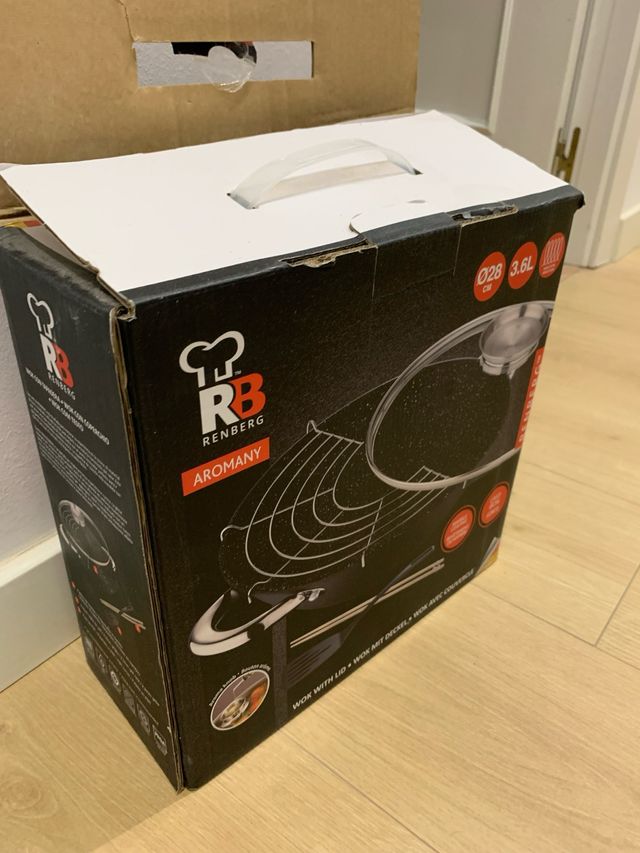 Wok Renberg Aromany 28cm 3.6L Nuovo