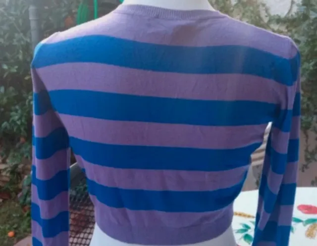 Pinko - Cardigan donna manica lunga a righe, Mediu