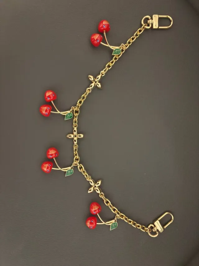 Charm catenella Louis Vuitton ciliege oro