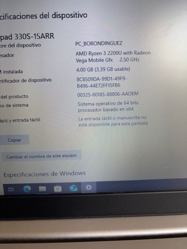 Portátil Lenovo Ideapad 330s-15ARR