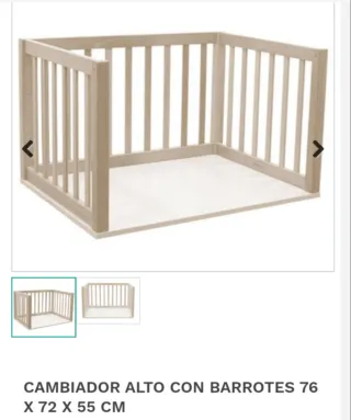 Cambiador madera barrotes sin estrenar