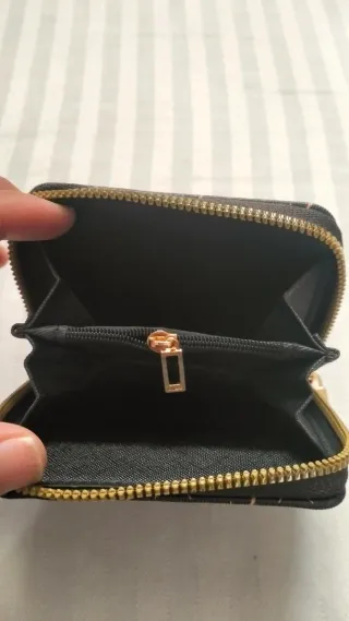 Monedero pequeño Negro/Marron