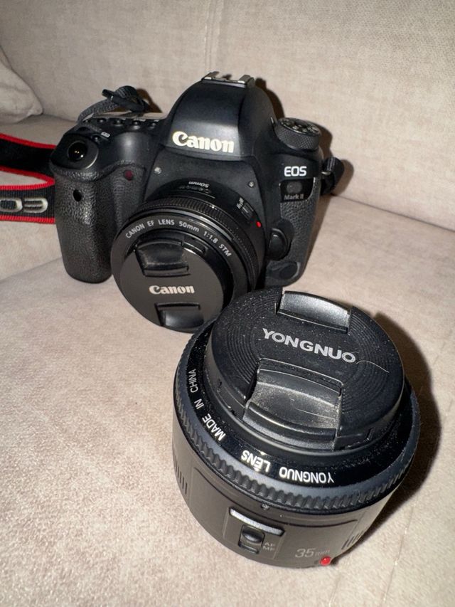 Câmera Canon EOS 6D Mark II + Lentes