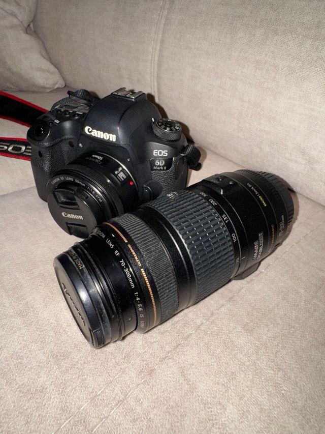 Câmera Canon EOS 6D Mark II + Lentes