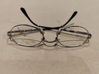 Óculos redondos Winchester metal prateado e preto