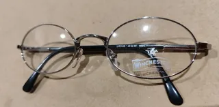 Óculos redondos Winchester metal prateado e preto