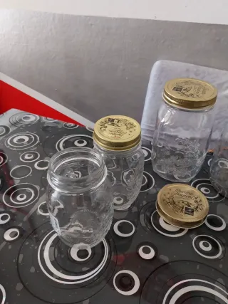 Set 9 Barattoli Vetro con 11 Coperchi