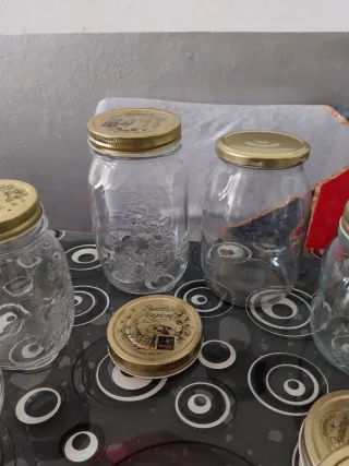 Set 9 Barattoli Vetro con 11 Coperchi