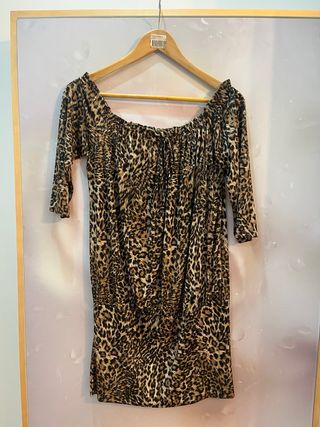 Vestido de licra estampado animal print