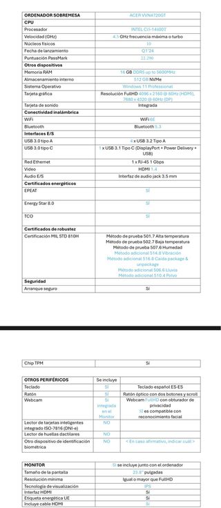 Ordenador Acer VN4720GT Nuevo + pantalla 23.8
