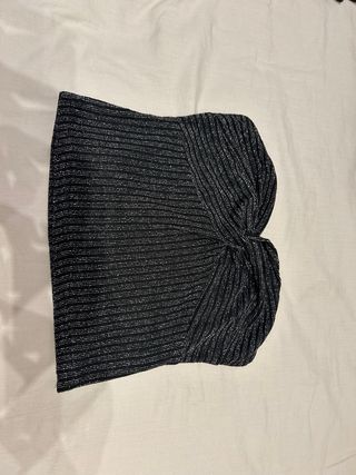 Top fiesta Shein negro con plateado