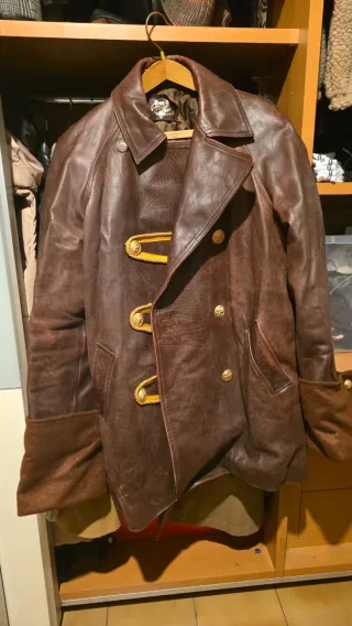 Cappotto in vera pelle anni '70