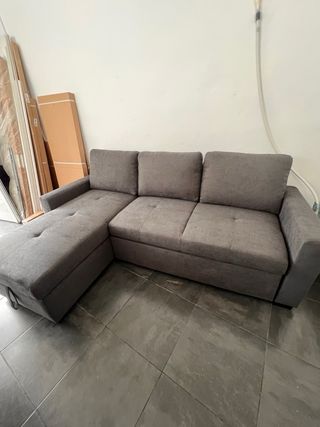 Sofá Cama Paton Gris con Canapé