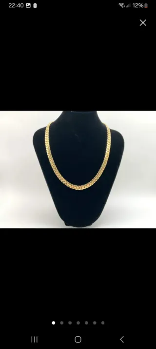 Cadena Cubana 18 quilates nueva