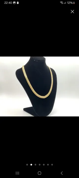 Cadena Cubana 18 quilates nueva