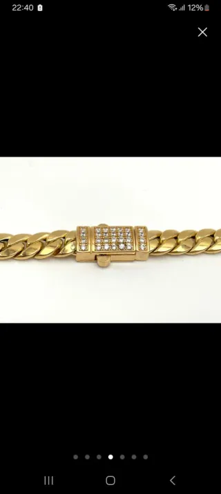 Cadena Cubana 18 quilates nueva