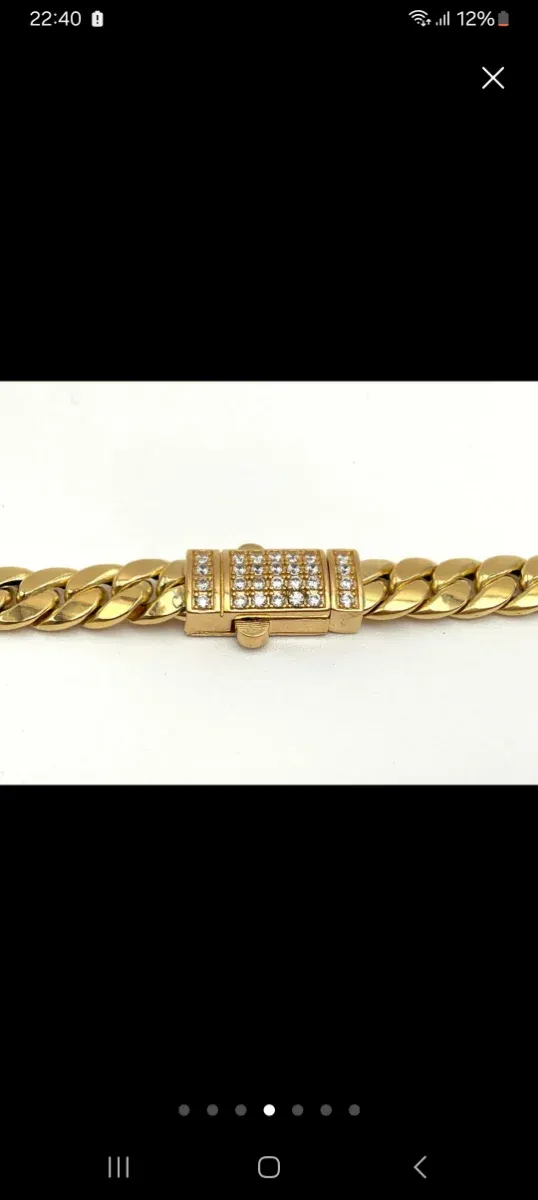 Cadena Cubana 18 quilates nueva