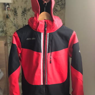 Casaco Junior Downhill Ski Vermelho/Preto