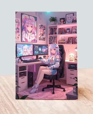 Room of Anime Girl  Decorative Art Poster Print